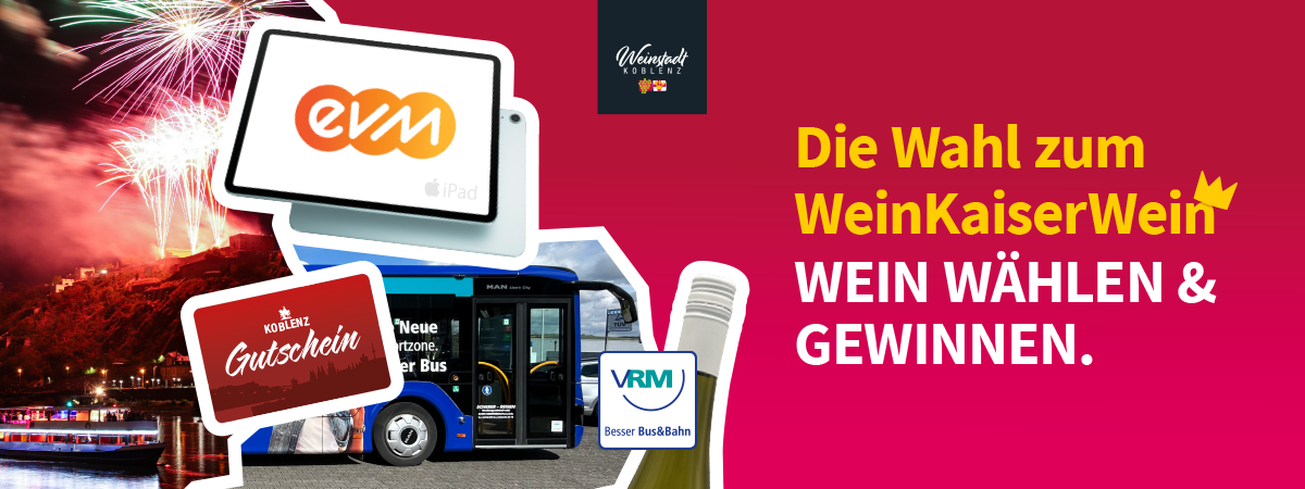 KT_Webseite_Gewinne_Vorstellung_1200x450pix_72dpi_RGB_05-25_web.png © Koblenz-Touristik GmbH Collage Gewinne WeinKaiserWein 2025 © Koblenz-Touristik GmbH